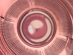 VASE "Egmont" Purple Color. Demi-Crystal Pressed Glass.  Luxval Collection 1935  Val St Lambert Belgium