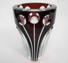 Crystal Vase ART DECO  Val Saint Lambert 1925       signed VSL 88/150  mod  1925