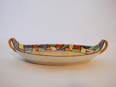 Geometric Colorful Tray.  Signed with R.S. Germany Trademark, used in the period  1910-1915