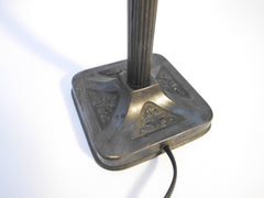 Bronze Brass  Pearl Matte Glass  Table Lamp 1930