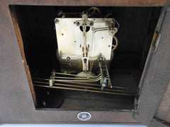 1930's JUNGHANS  Wooden Walnut Mantel Clock with Pendulum  33 cm 13" wide / 22 cm  8.66" high