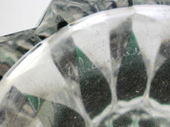 Exquisite Crystal Vase model "EPRAVE" Val St. Lambert.  Emerald & Dark Green, hand-cut-to-clear.  Belgium 1968.