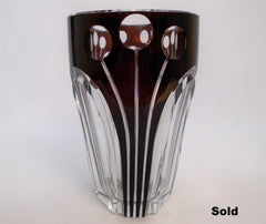 Crystal Vase ART DECO  Val Saint Lambert 1925       signed VSL 88/150  mod  1925