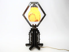 Rare Dutch Art Deco Period Table Lamp 18"/ 46 cm high. Probably Amsterdamse School or Haagse School Design. E14 lamp fitting.